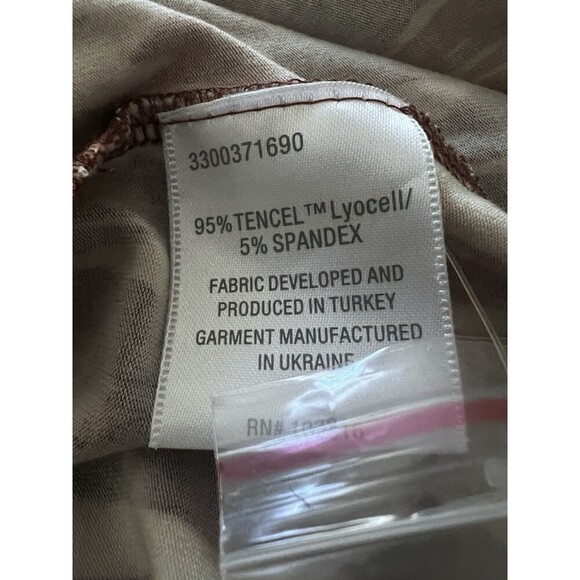 Garnet Hill Button Front Knit Tank Dress Printed Stretchy Tencel Women Medium - Picture 7 of 9